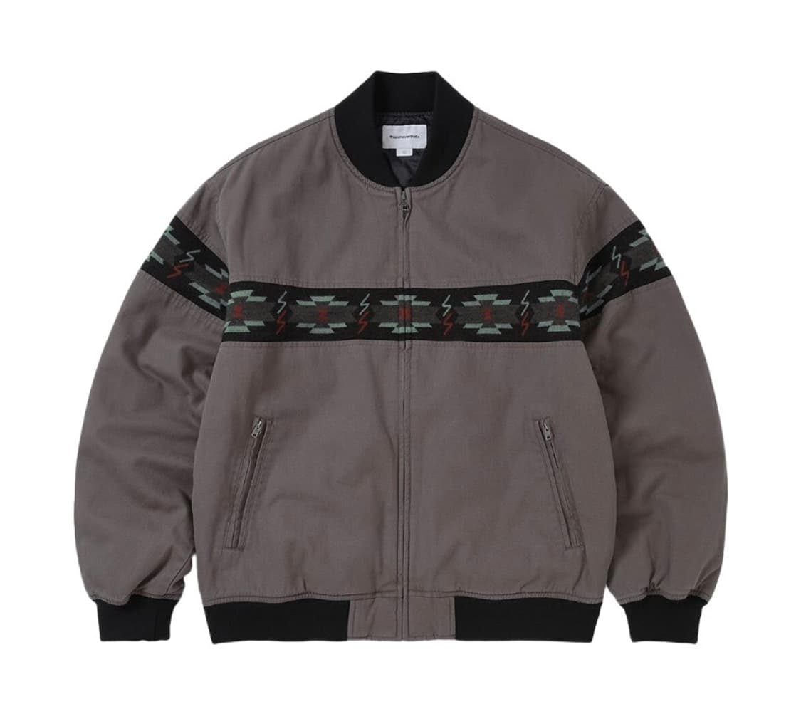 디스이즈네버댓 라인드 봄버 자켓 퍼플 L 새상품 상품이미지1