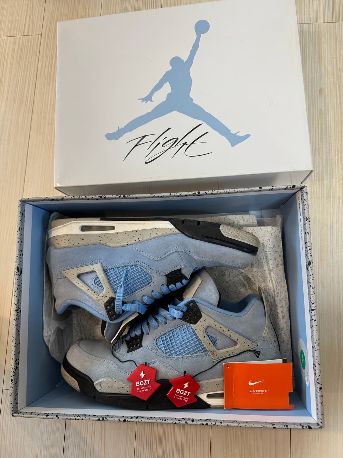 나이키 에어 조던 4 UNC 블루 295mm 상품이미지1