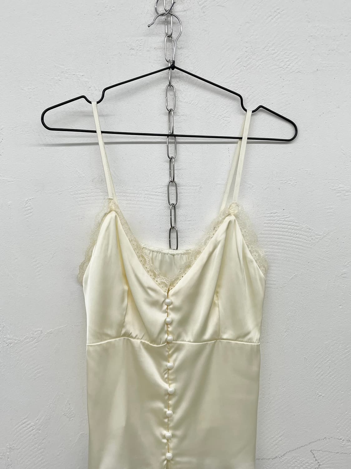 새틴 버튼 레이스 슬립 상품이미지5