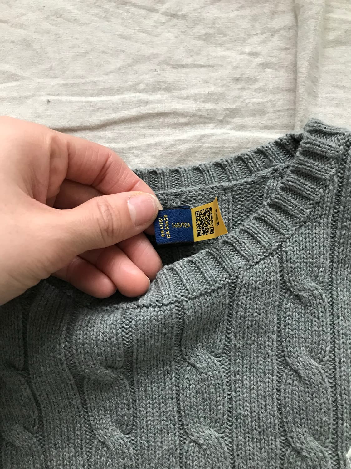 폴로 랄프로렌 포니 로고 그레이 케이블 니트 상품이미지8