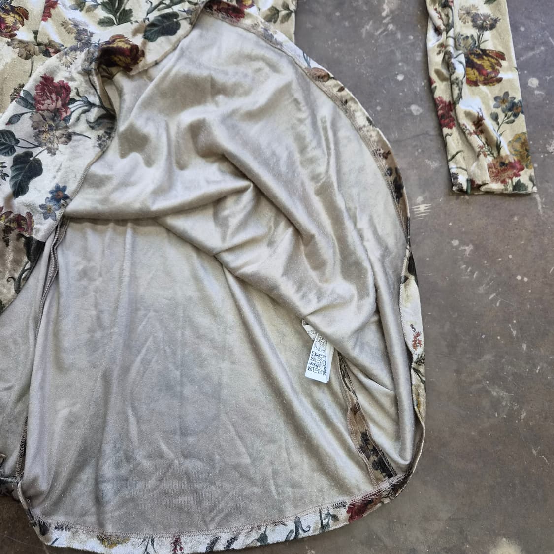 M) ZARA 자라 플라워 패턴 벨로아 원피스 벨벳 원피스 상품이미지6