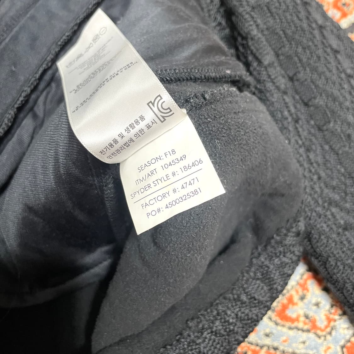  스파이더 블랙 플리스 니트 집업져지 여성L 상품이미지7