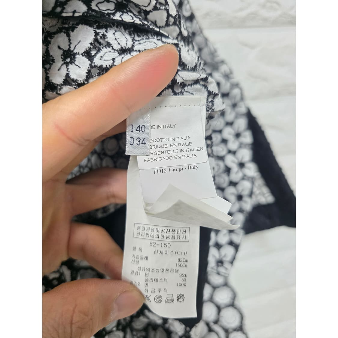 블루마린 이탈리 도트 패턴 원피스 S 상품이미지3