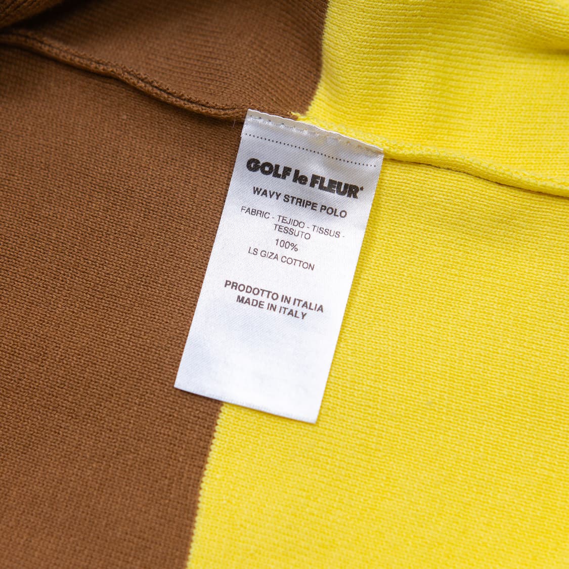 골프 르플레르 Season 2 웨이비 스트라이프 니트 폴로 셔츠 브라운 상품이미지7