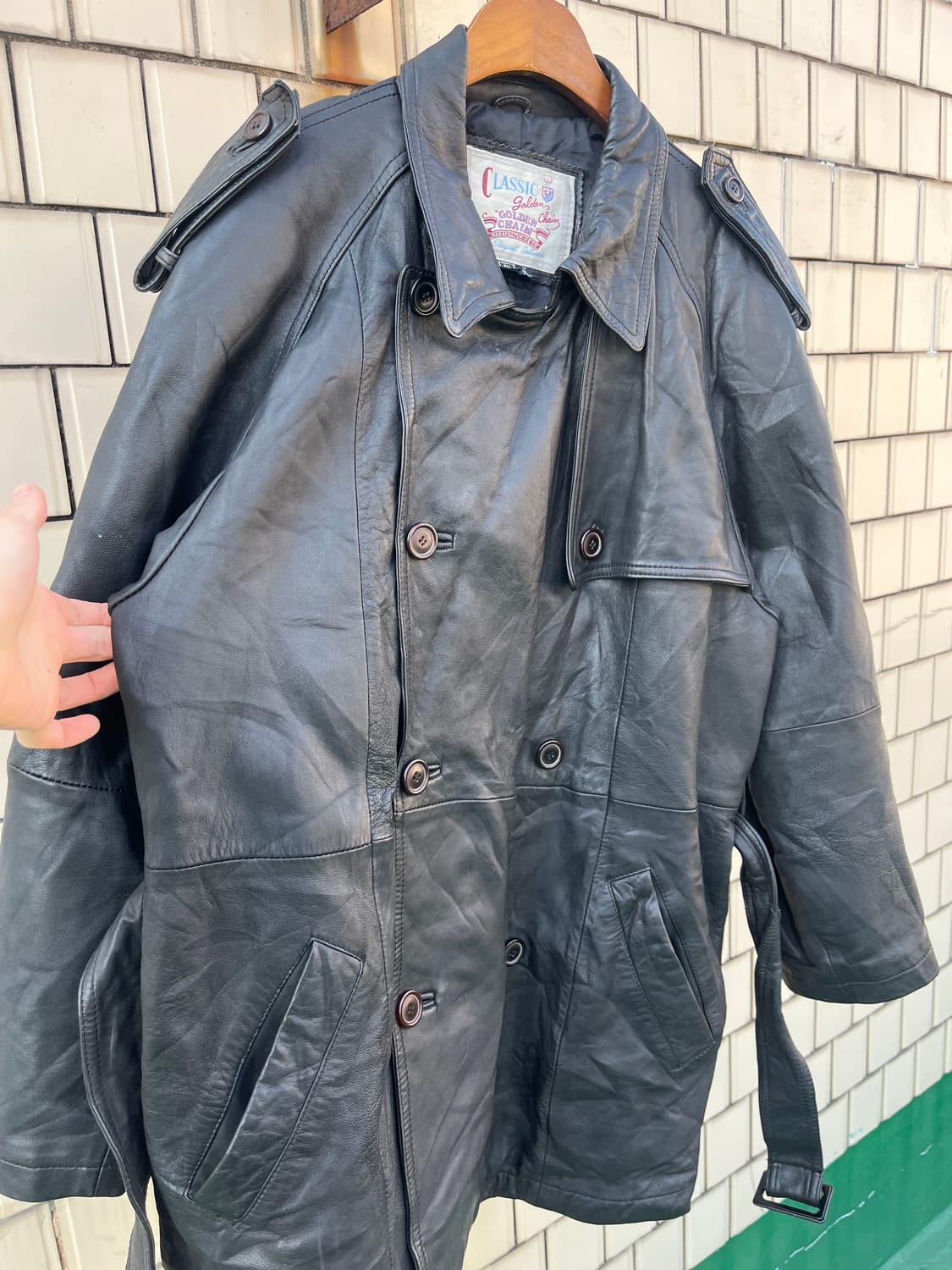 Vintage 양가죽 밀리터리 디테일 양가죽 카코트 상품이미지4