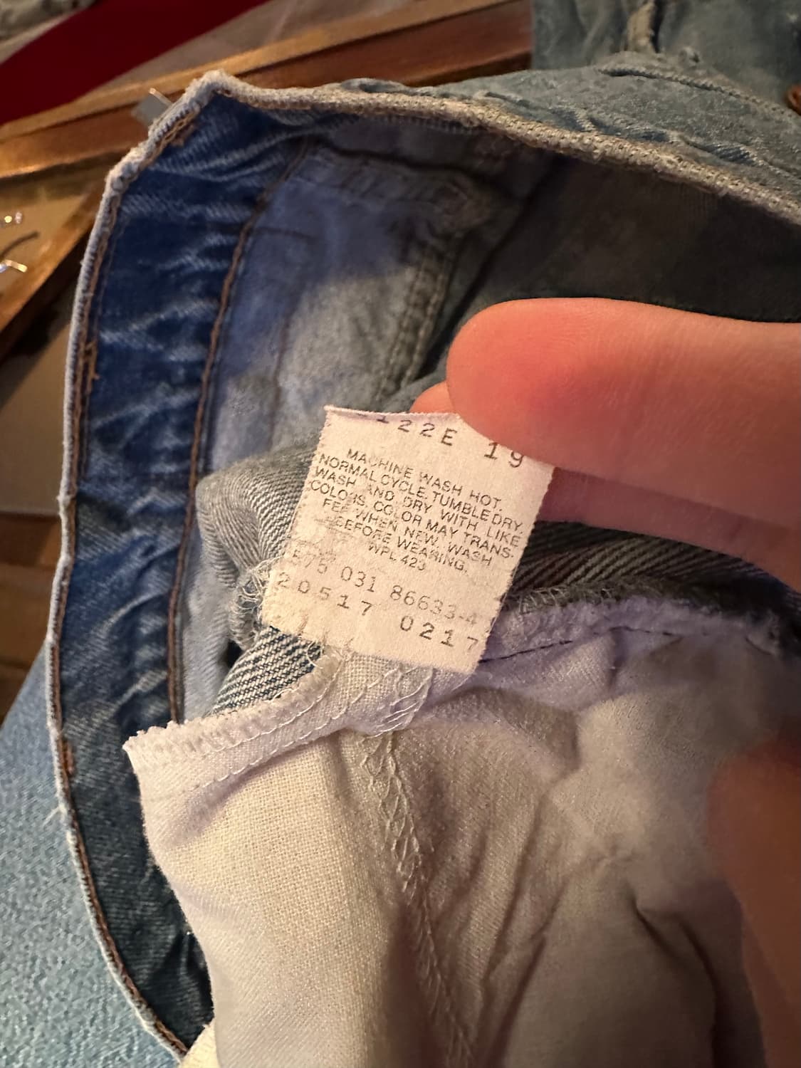 90s USA 빈티지 리바이스 517 오렌지탭 부츠컷 데님 팬츠 상품이미지7