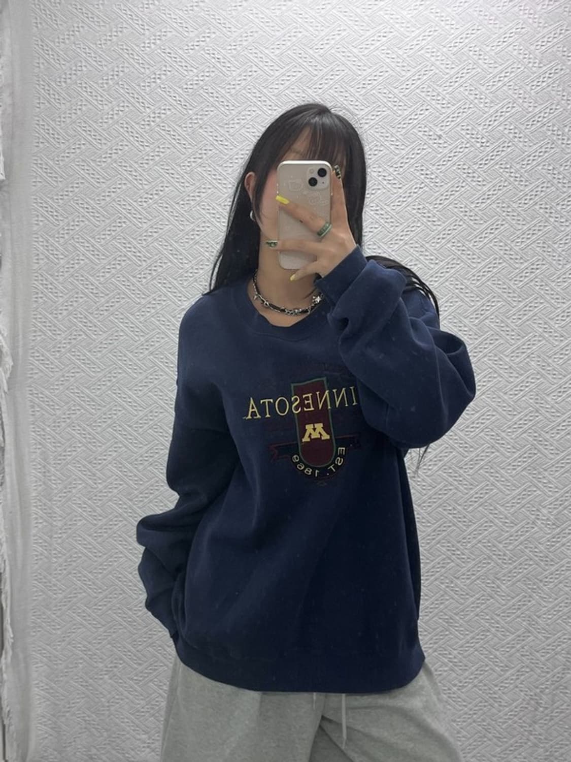 잔스포츠 올드스쿨 레트로 빈티지 오버핏 약기모 맨투맨 L C07408 상품이미지1