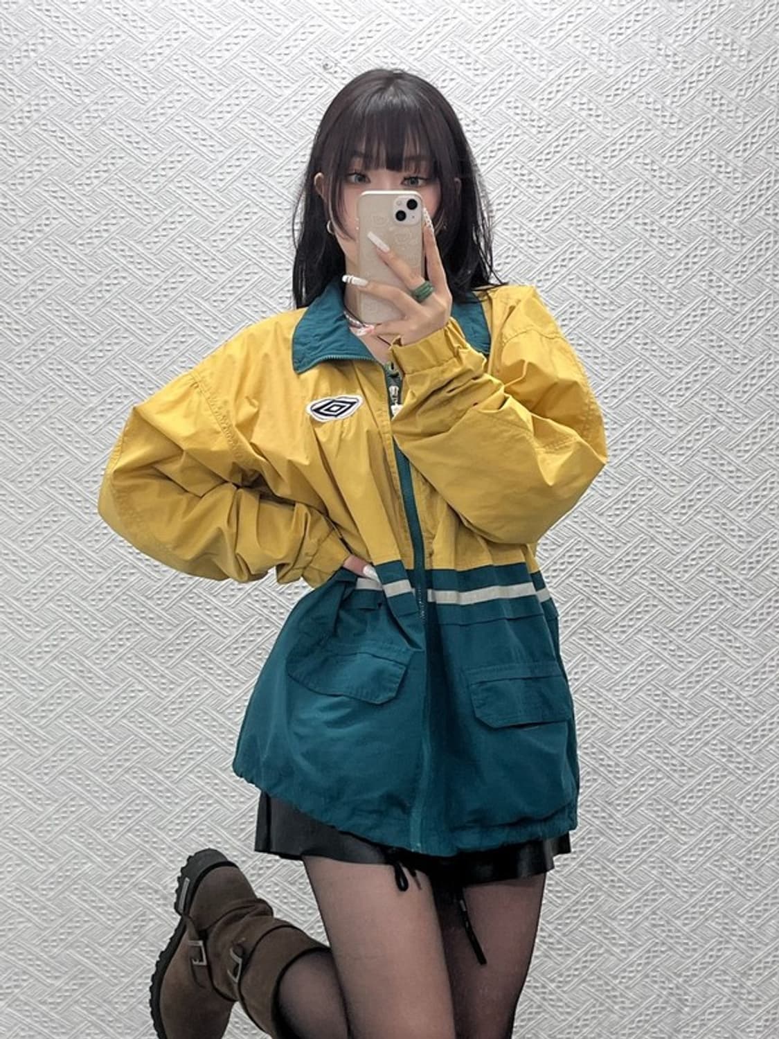 엄브로 올드스쿨 레트로 빈티지 바람막이 자켓 M C10972 상품이미지1