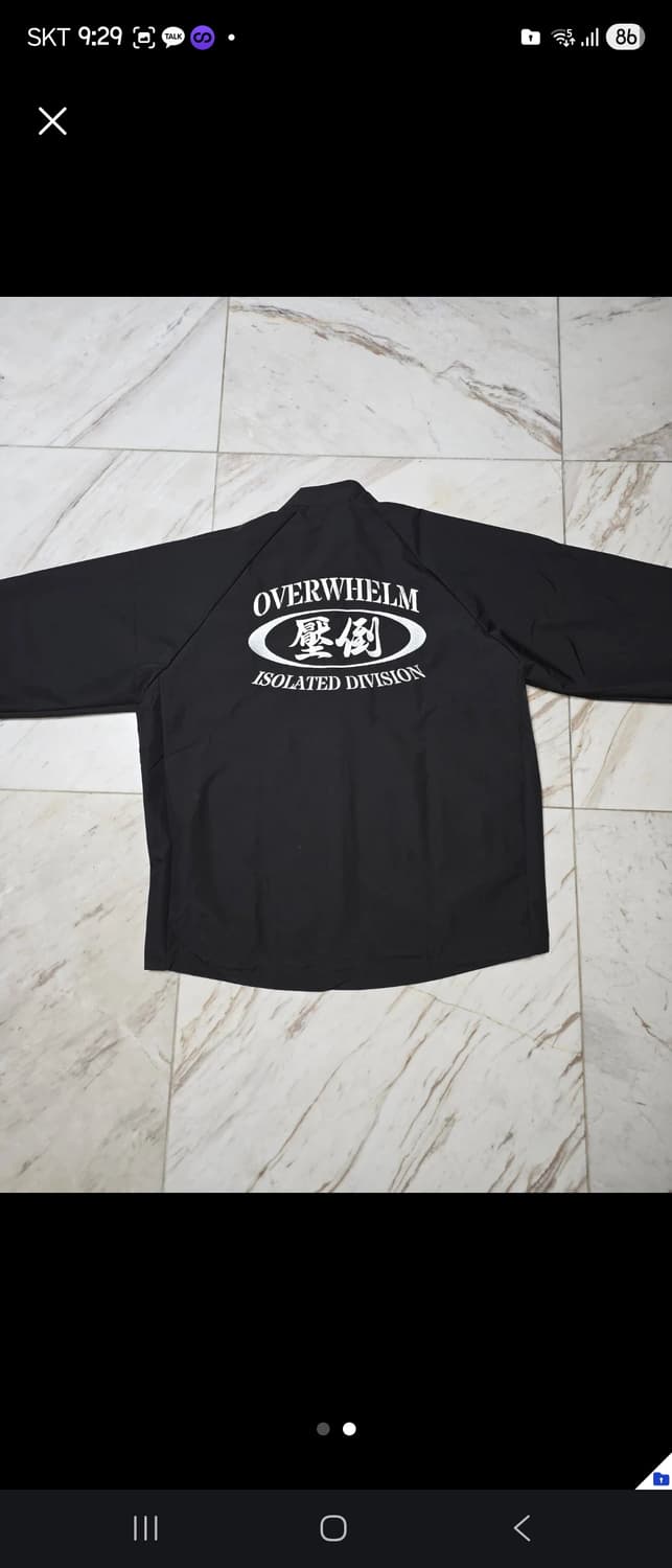 압도 overwhelm 바람막이 001  블랙 L 새상품 택있음 상품이미지3