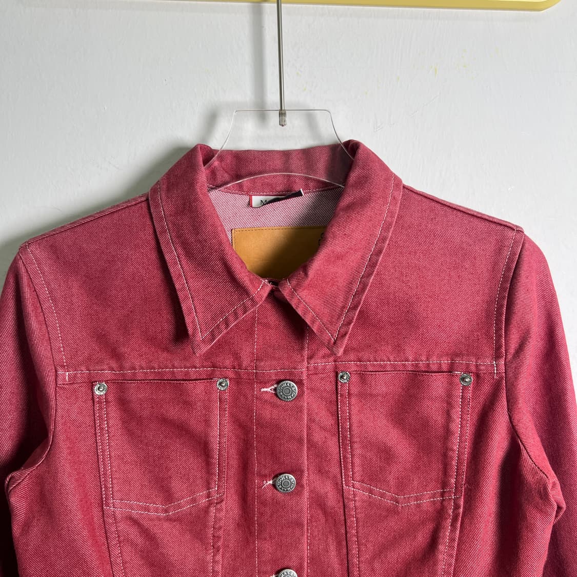 막스앤코 레드 데님 코튼 트러커 자켓 38 상품이미지4