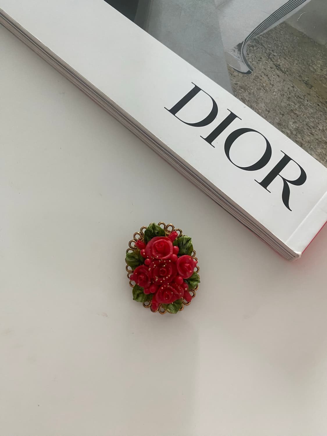 빈티지 로즈 장미 브로치 상품이미지3