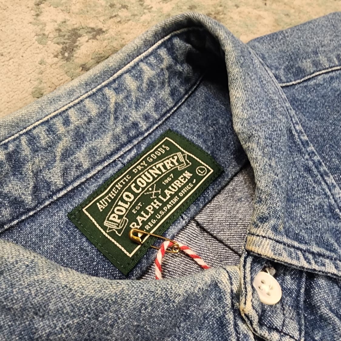 80s 제작 RRL전신 POLO COUNTRY 데님셔츠 상품이미지4