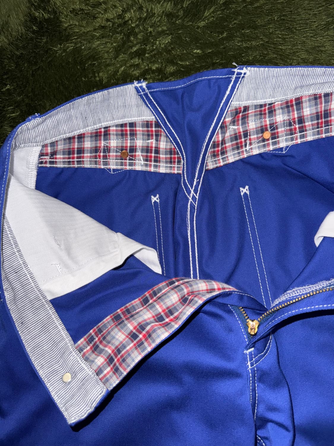 [M] 준야와타나베 꼼데가르송 19FW 신치백 디테일 코튼 팬츠 블루 상품이미지5