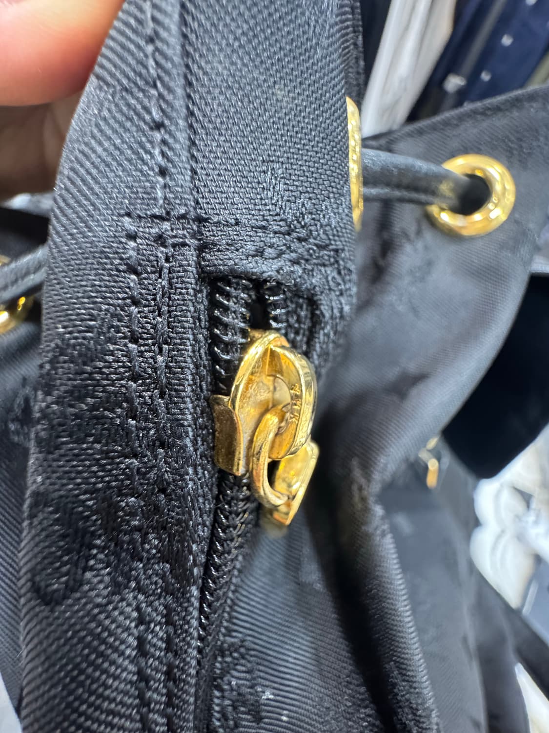 MCM 블랙 로고 백팩 상품이미지3