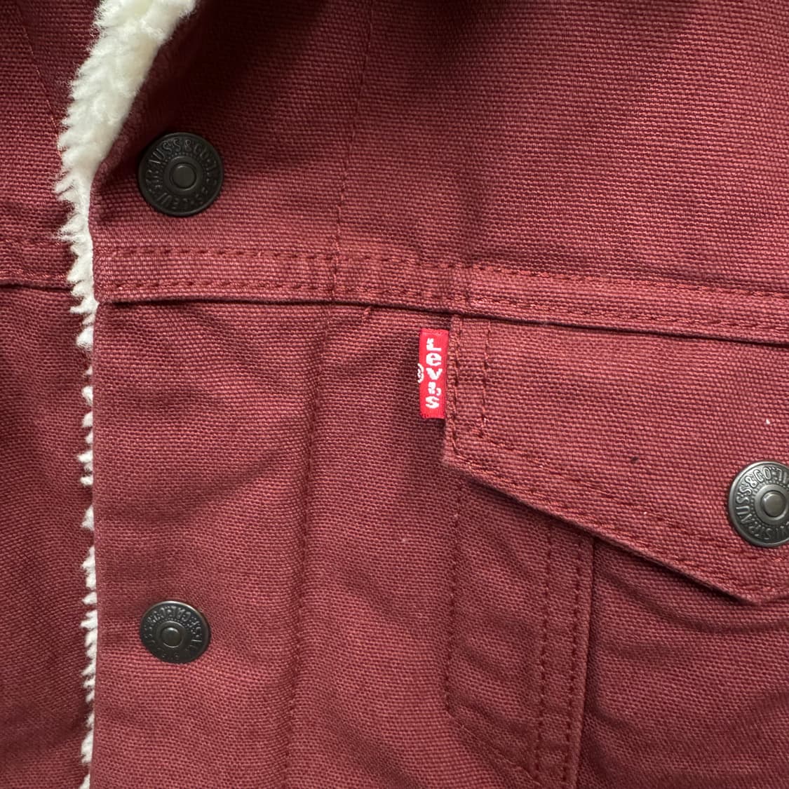 리바이스 타입 3 쉐르파 트러커 자켓 와인 상품이미지7