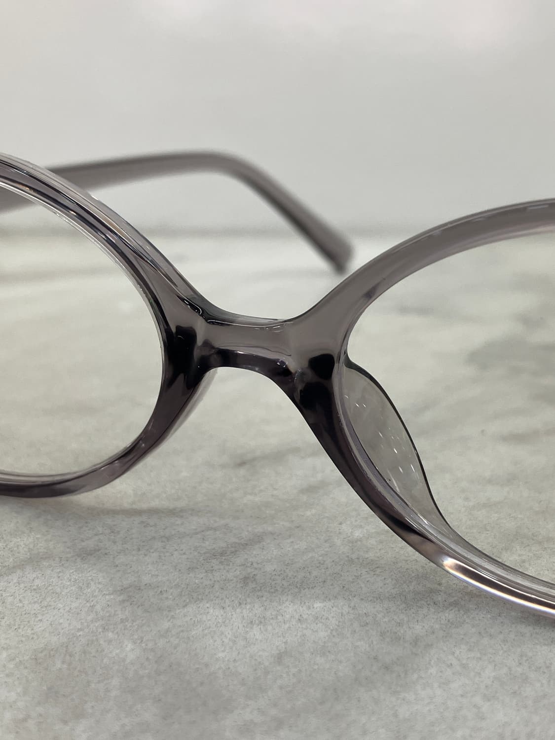 B56 HL 그레이실버 오벌 슬림 뿔테 안경7652 상품이미지5