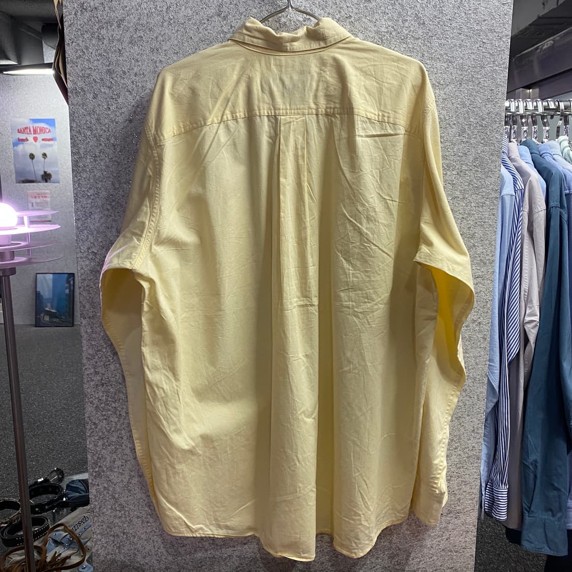 폴로 랄프로렌 자수로고 클래식핏 옐로우 셔츠 B3765 상품이미지5