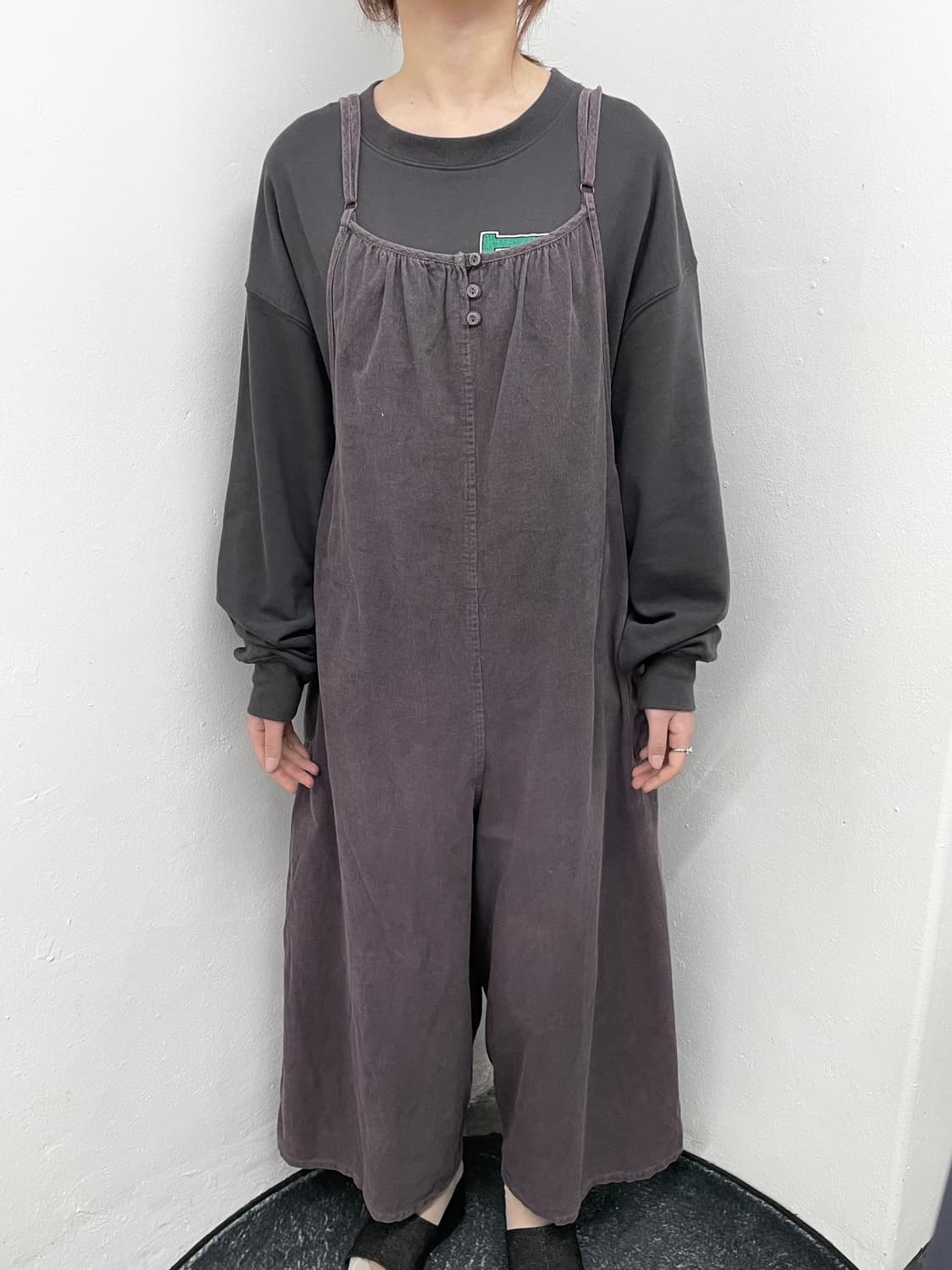 코듀로이 루즈 버튼 오버롤 상품이미지2