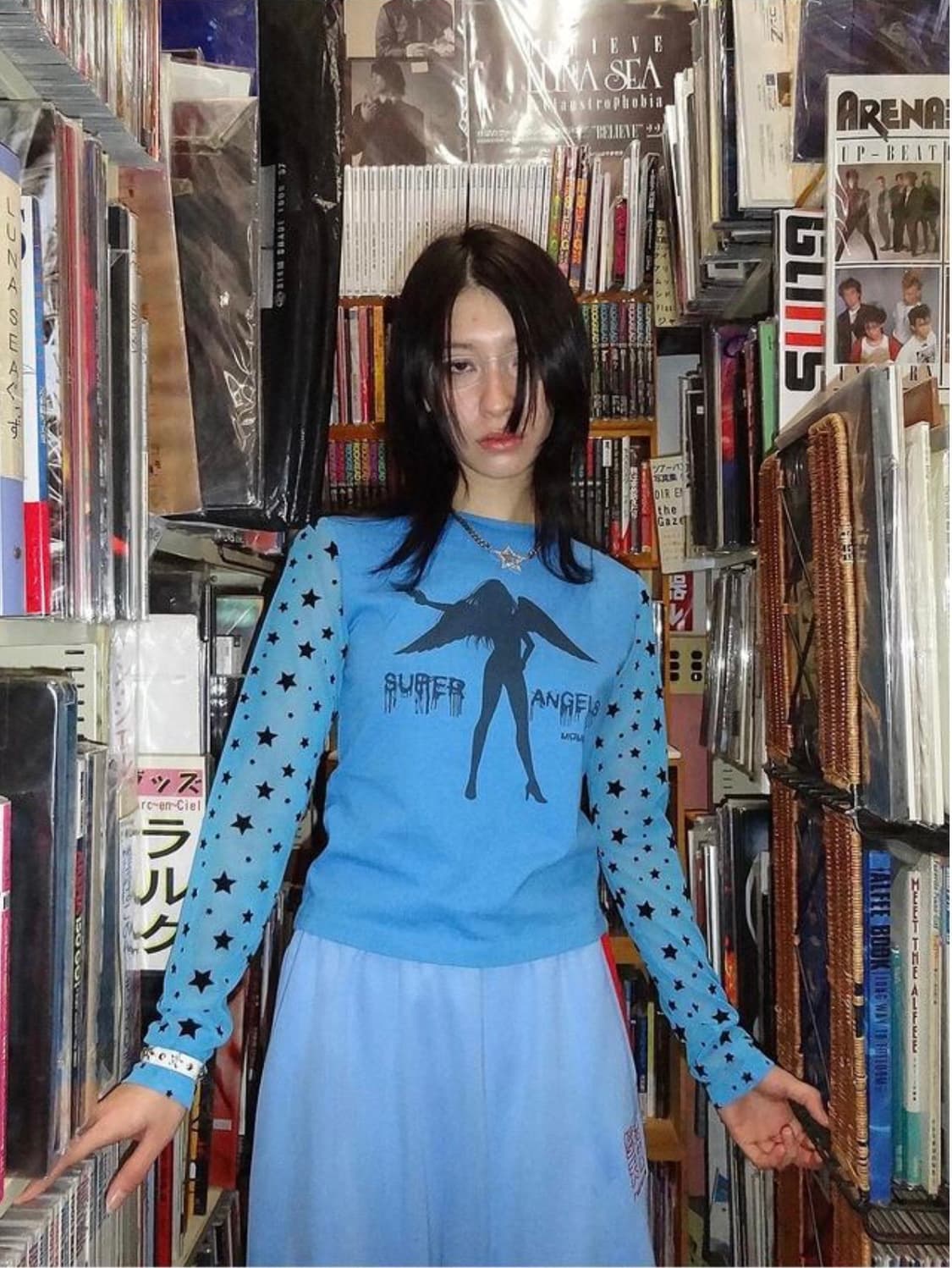 모멘텔 Super Angels Star Mesh T-shirt blue 상품이미지2