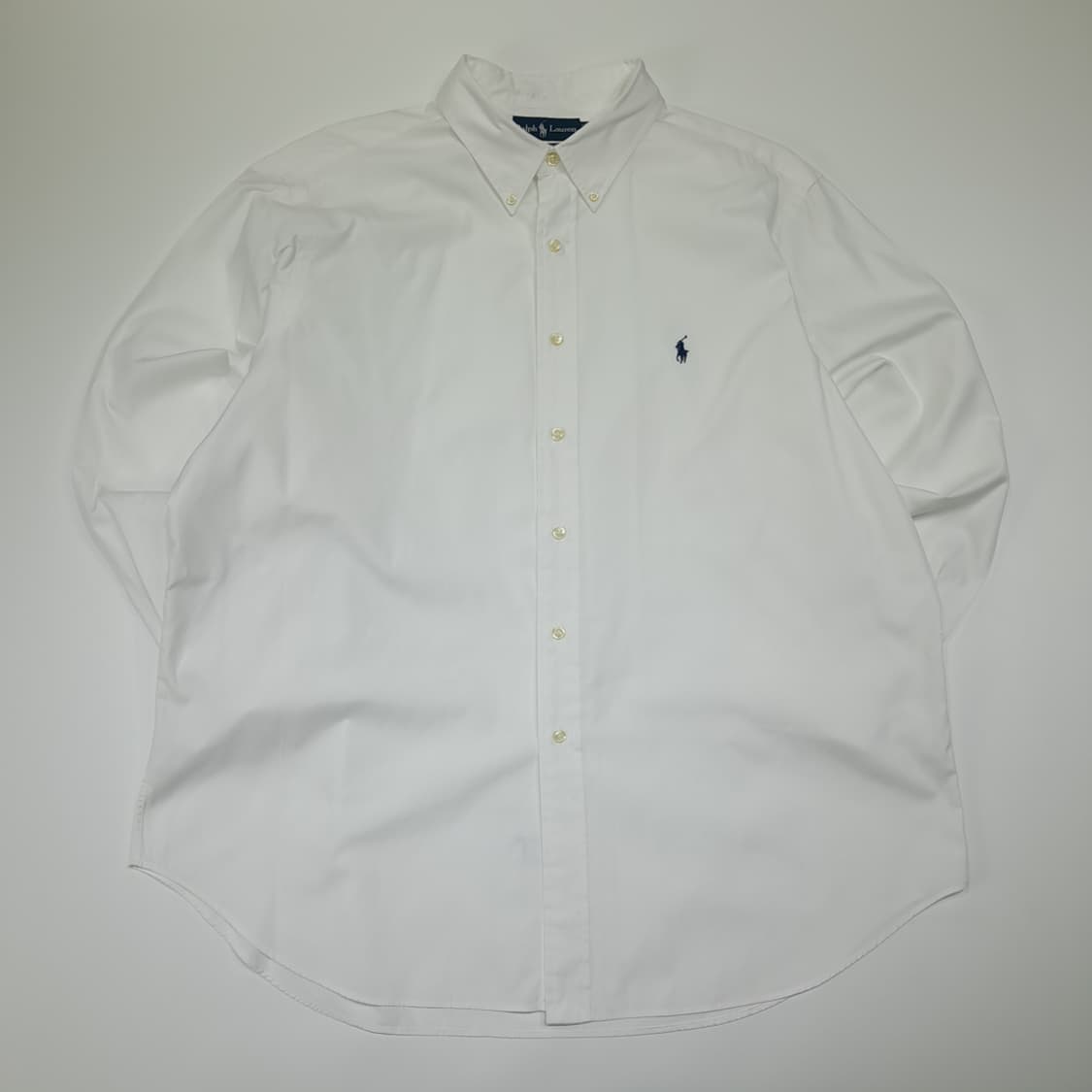 CL473 2XL 폴로 90s 홍콩판 코튼 버튼다운 화이트 셔츠 남방 상품이미지1