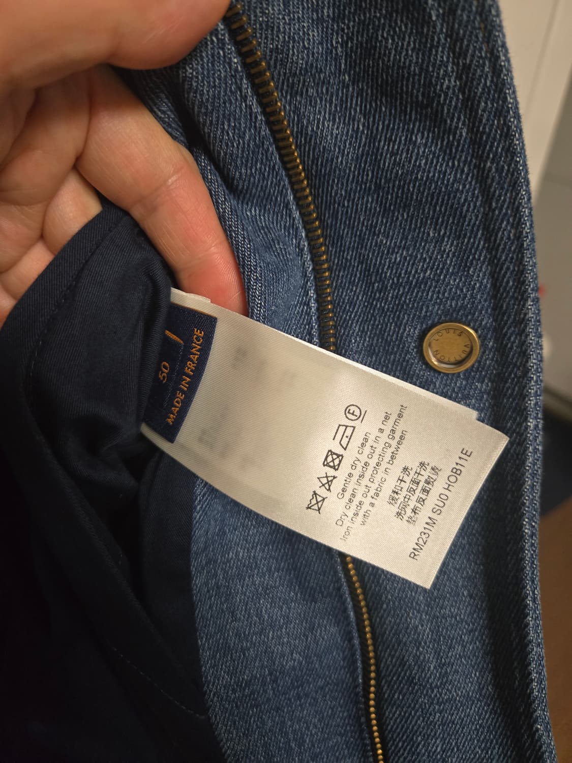 정품 루이비통 카펜더 데님 패딩 50사이즈 상품이미지5