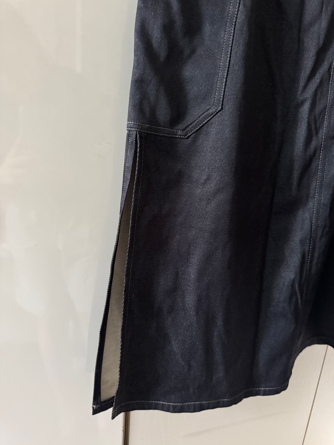 🖤 블랙 데님 롱스커트 (얇은 소재) 상품이미지3