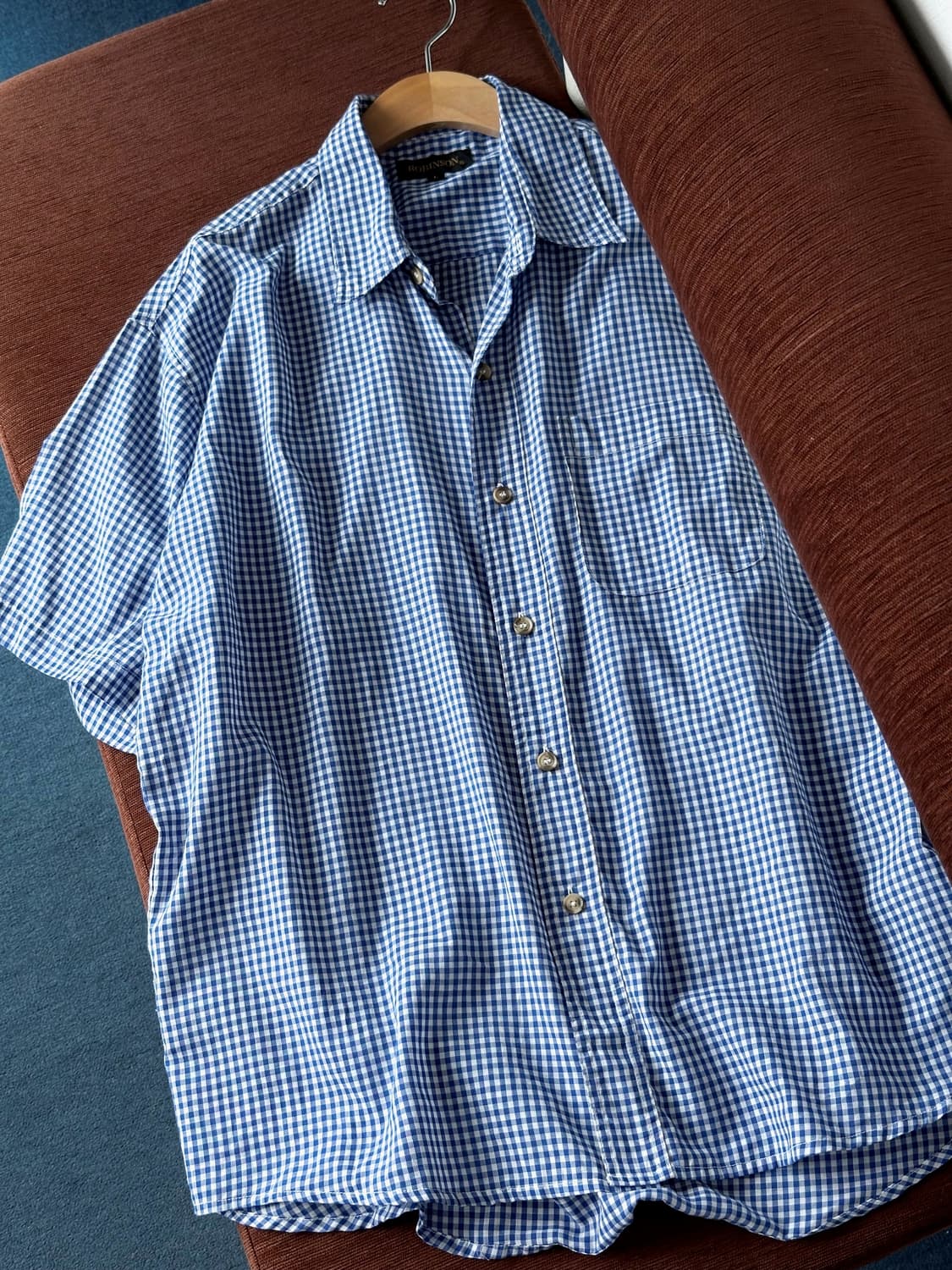 Light fabric gingham check H/S shirt 상품이미지2