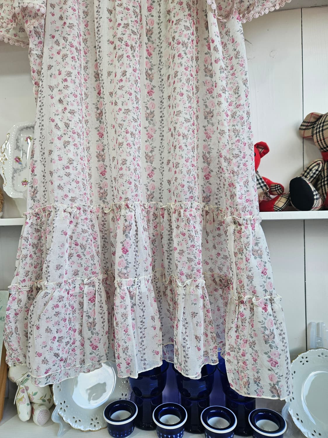 LEST ROSE 플라워 쉬폰 프릴 원피스 상품이미지4