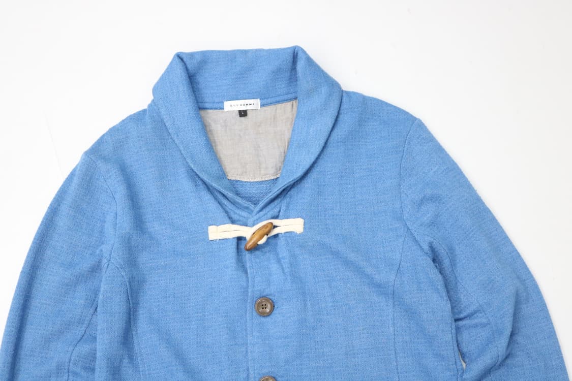 a.v.v HOMME 빈티지 블루 숄칼라 떡볶이 단추 가디건 자켓 (L) 상품이미지3