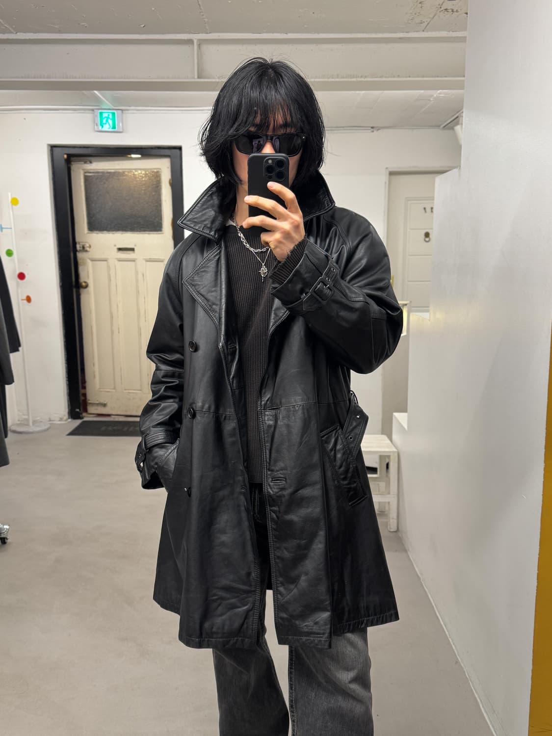 레더 코트 상품이미지1