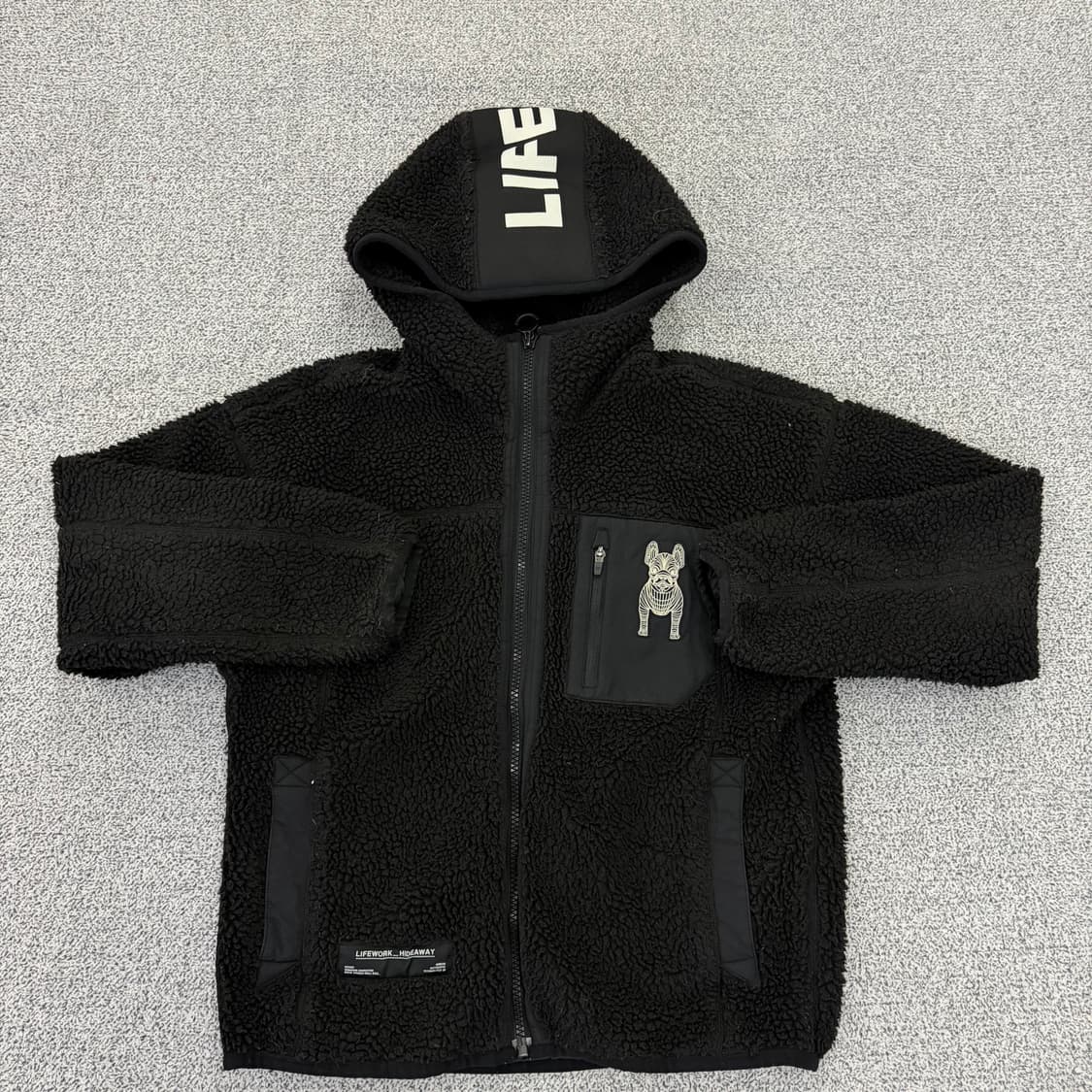 S 라이프워크 블랙 플리스 자켓 0130H1 상품이미지1