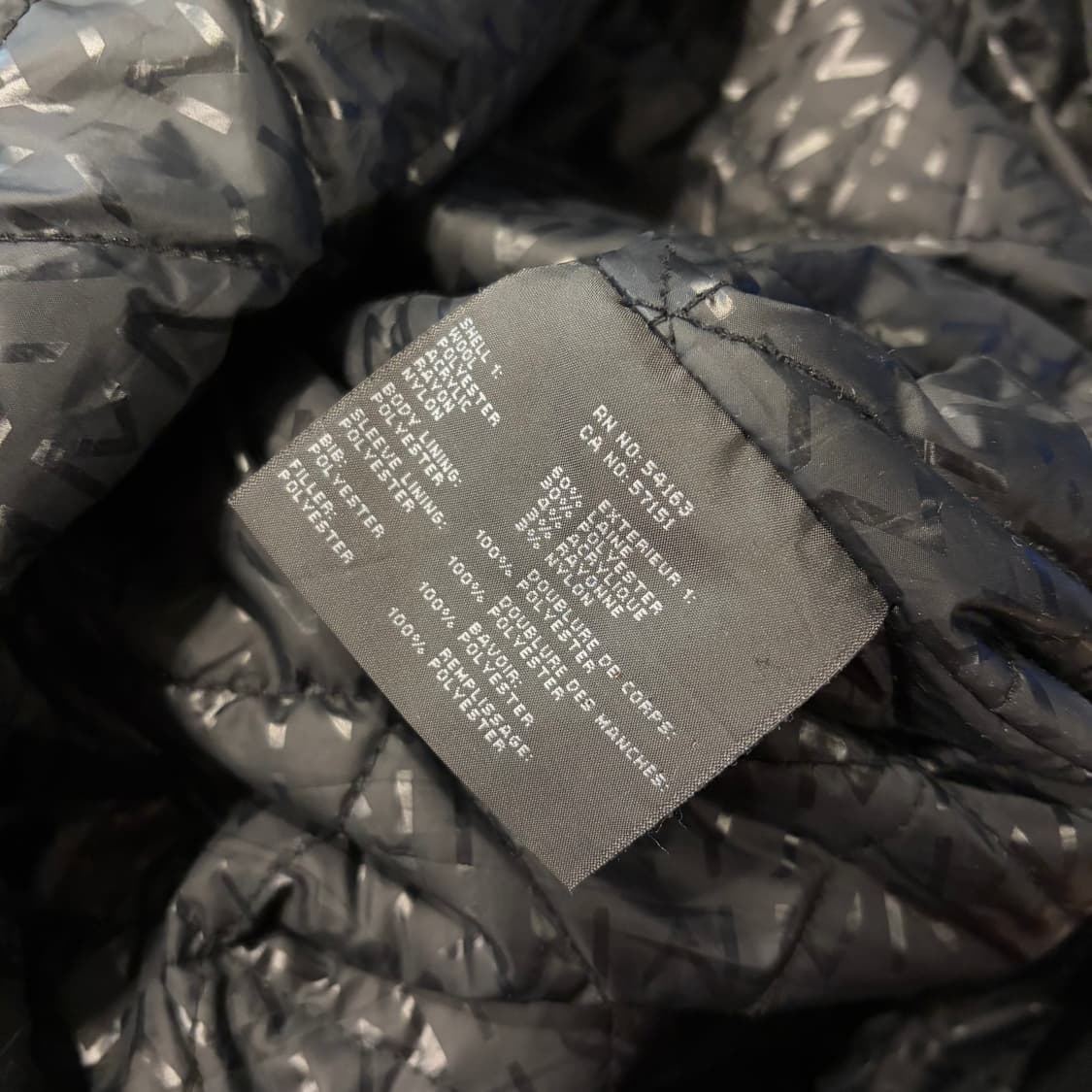 [M] 앤드류마크 블랙 내피 울 남성 하프 코트 D65 상품이미지7