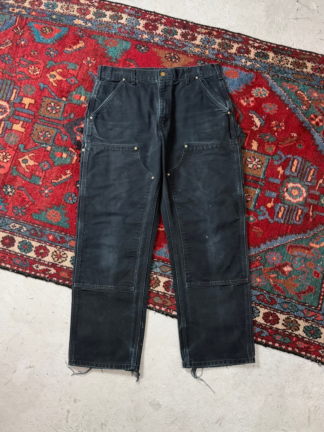 OG USA Made 칼하트 B01 더블니 블랙 칼하트 썩블니 카펜터 상품이미지1