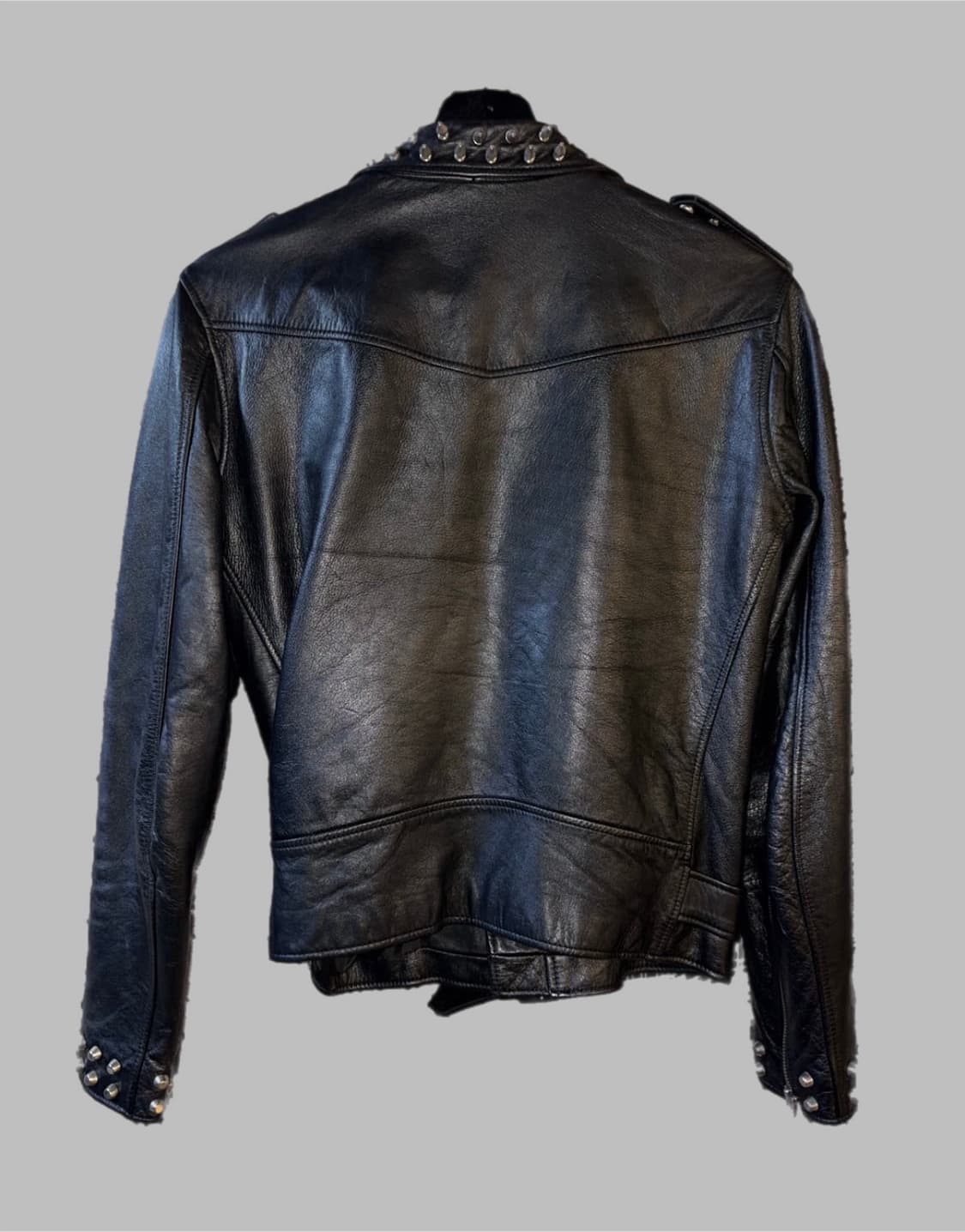 재팬 스터드 더블카라 카우레더 쟈켓 상품이미지4