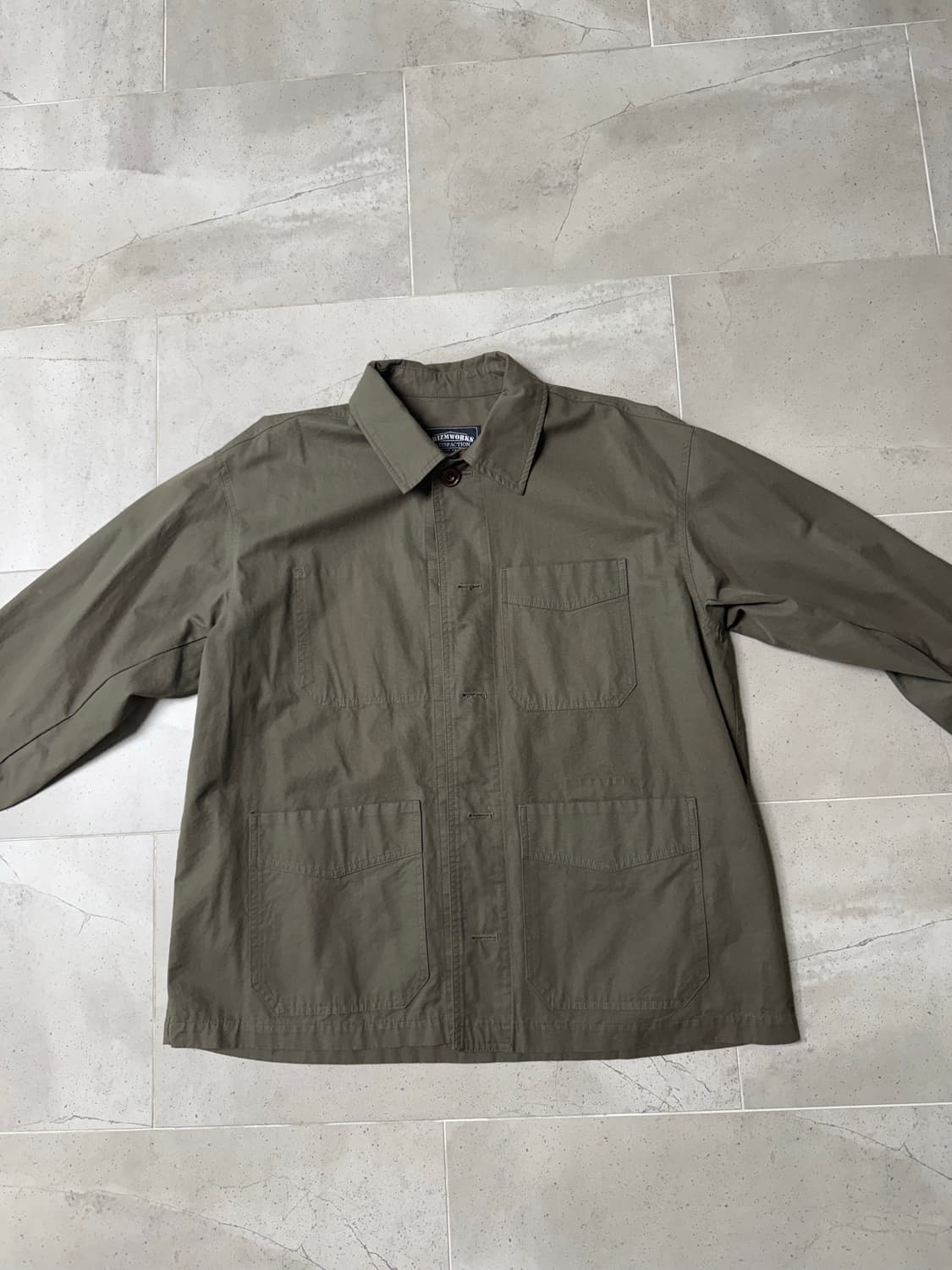 프리즘 웍스 french work jacket 002 OLIVE L 상품이미지2