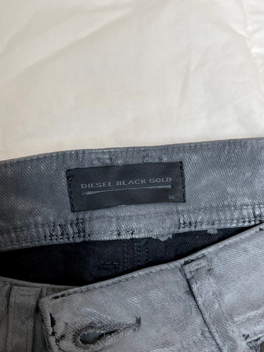 Diesel Black Gold Coated Wax Jeans 상품이미지3