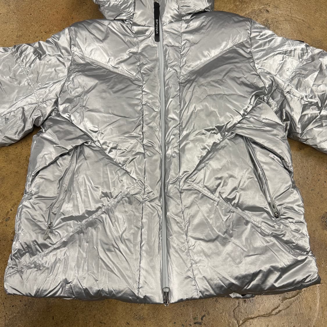 [정품/S] 스파이더 실버 패딩 후드 점퍼 b19 상품이미지3