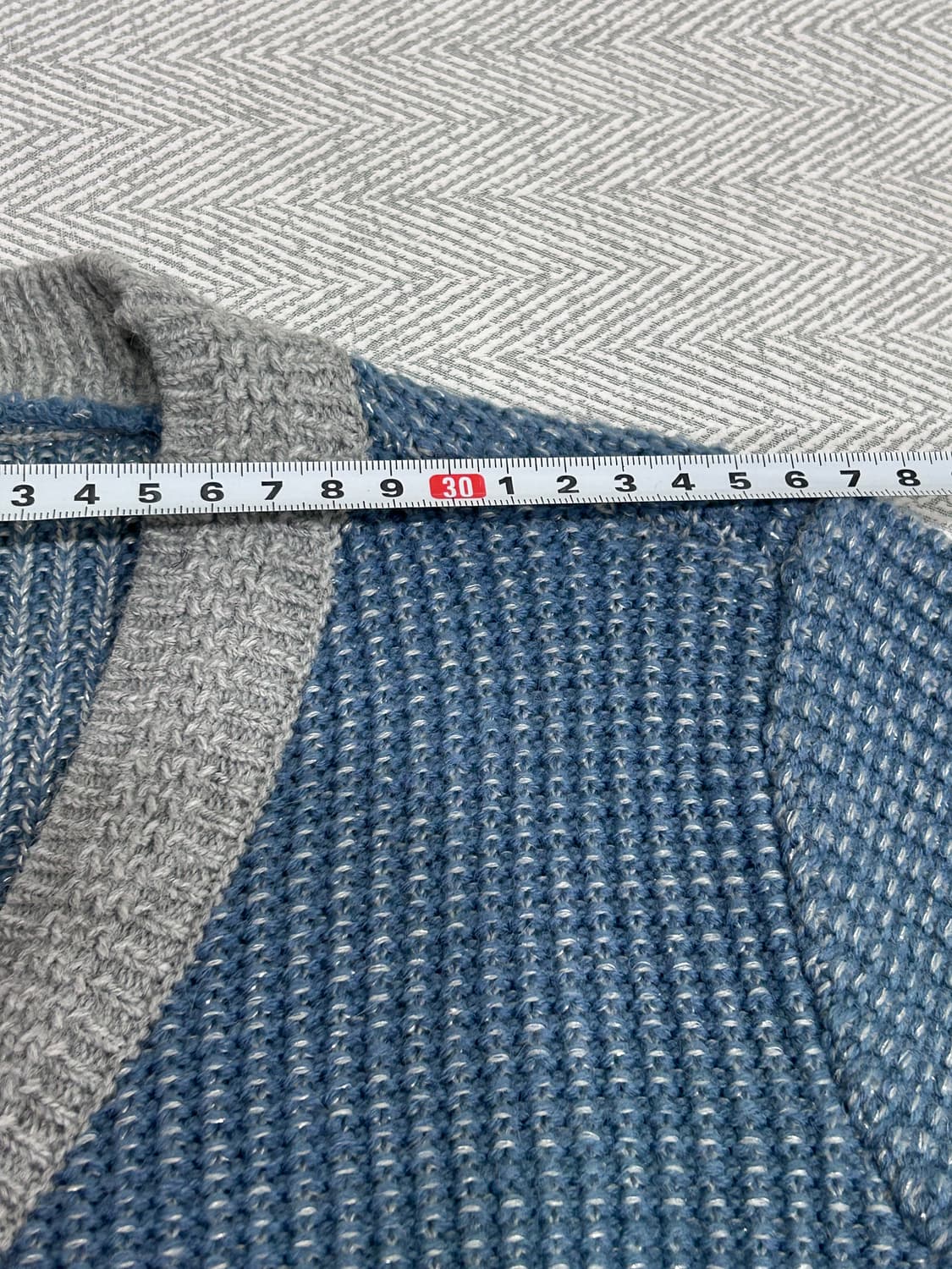 [90] 로엠 블루 트위드 니트 가디건 여성 90사이즈 상품이미지10