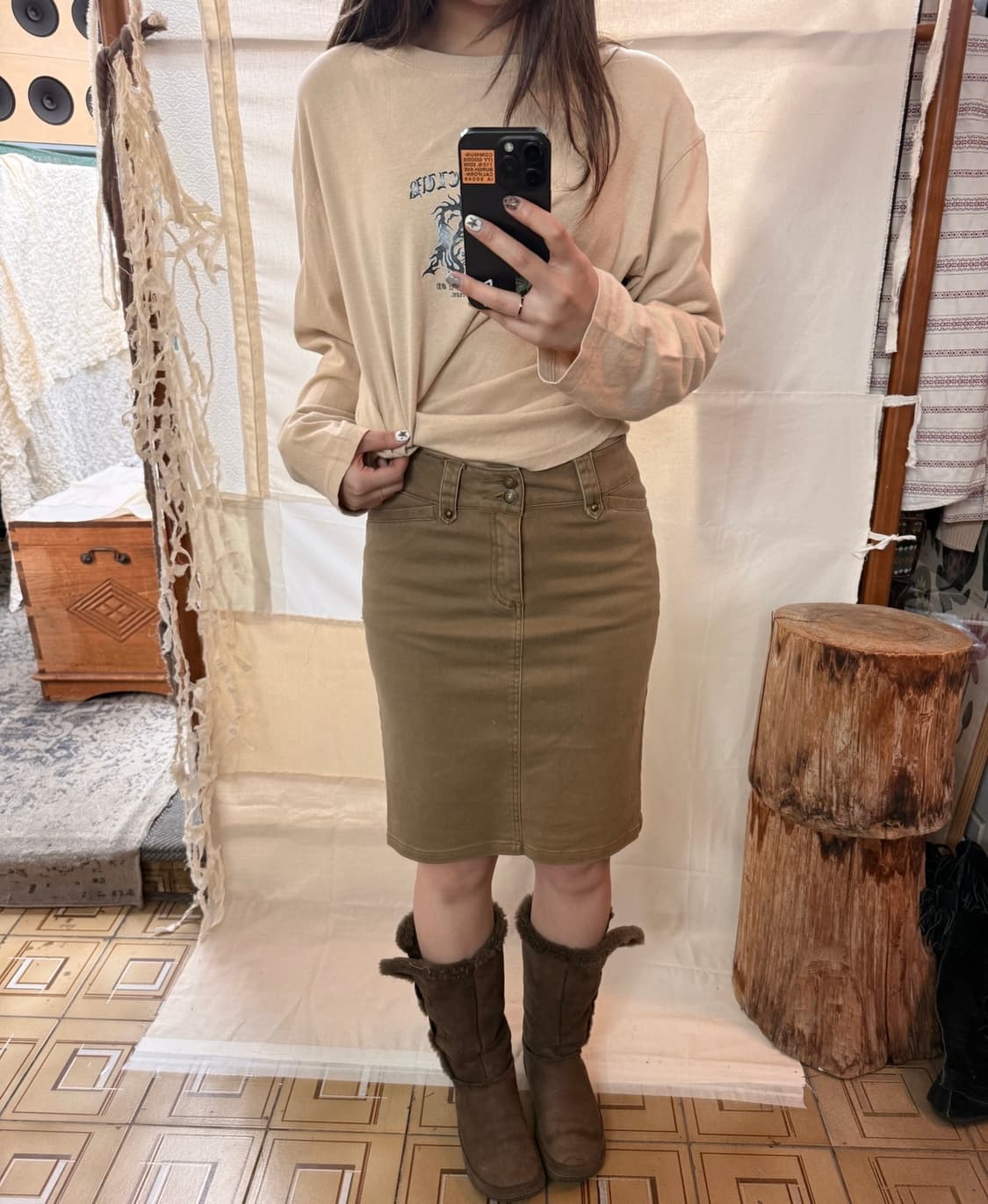 sky bomber skirt 상품이미지2