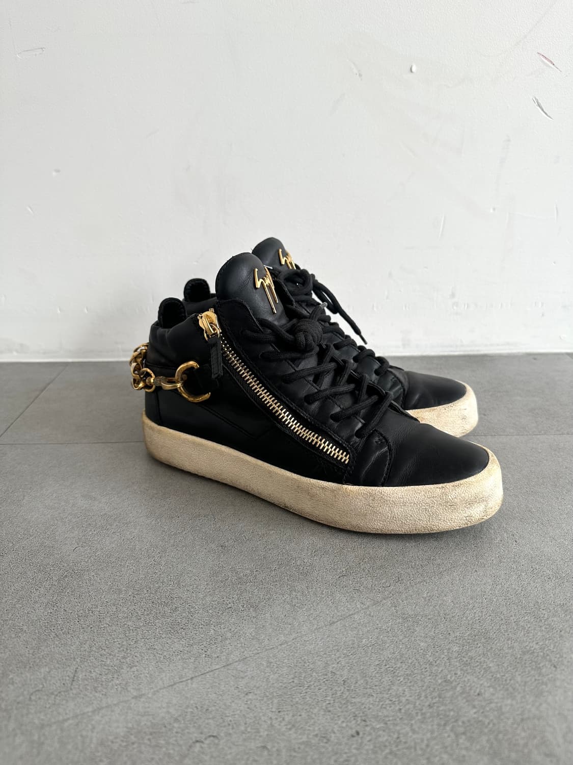 쥬세페자노티 오피움 블랙 체인 하이탑 스니커즈 상품이미지3