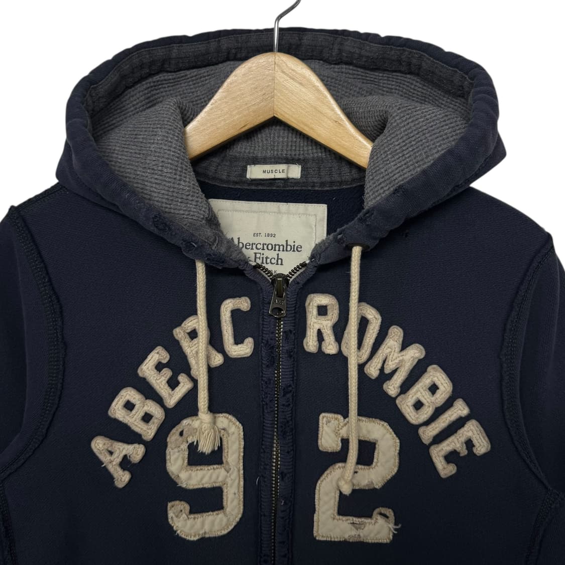 아베크롬비 y2k 아치로고 후드집업 상품이미지2