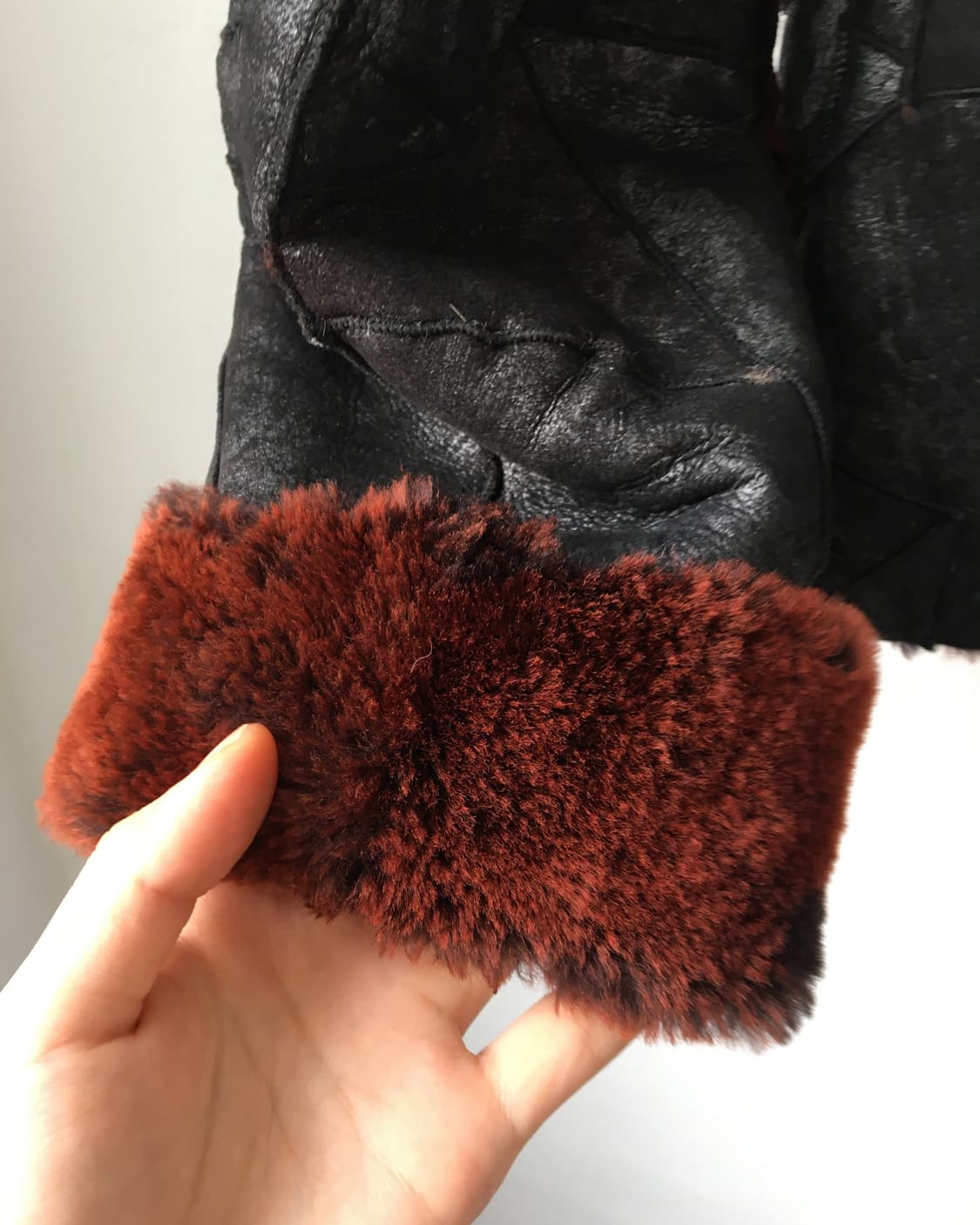 Fake fur layered patch work mustang 상품이미지4