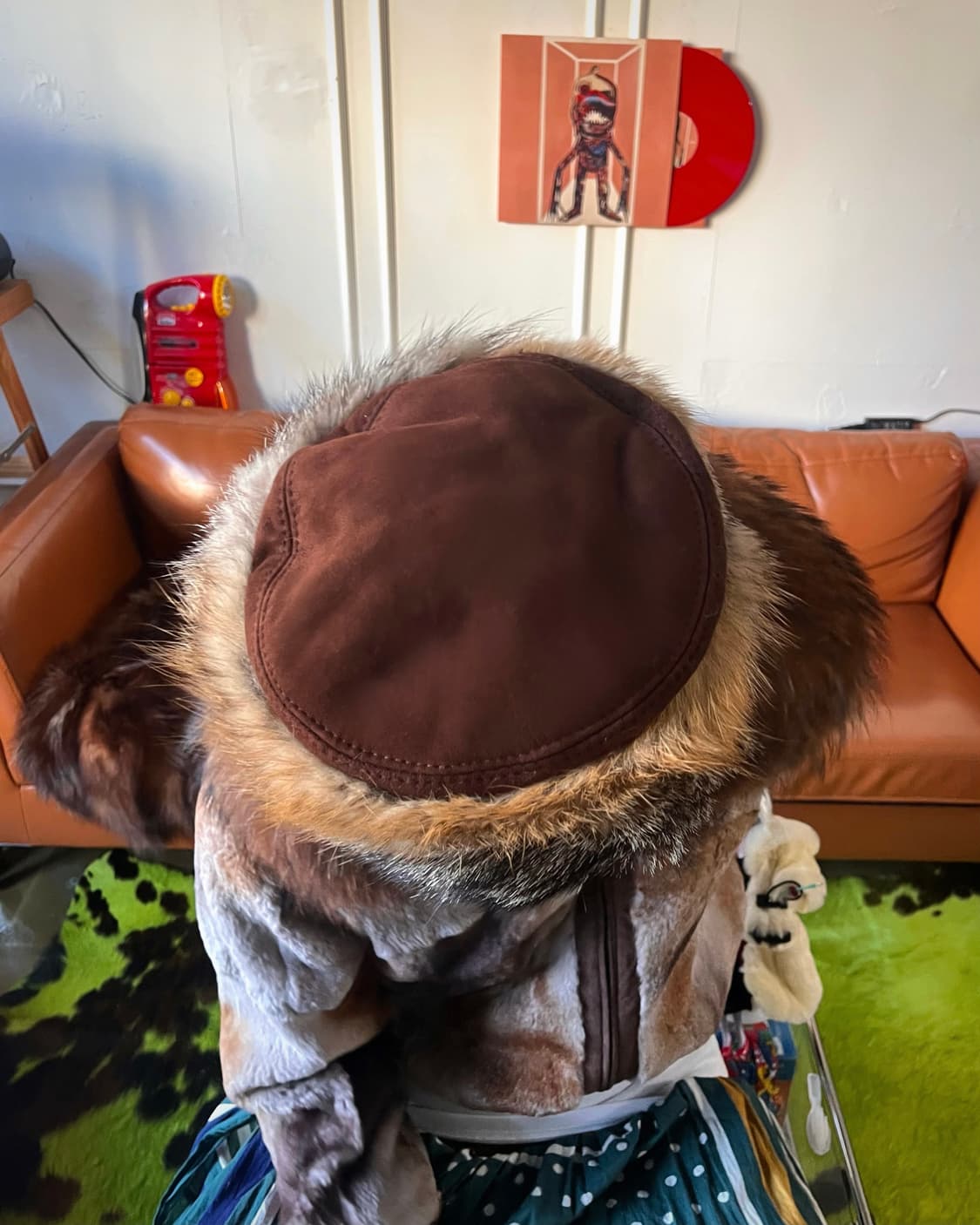 Grevi Itlian Real Fox Fur Leather Hat 상품이미지4