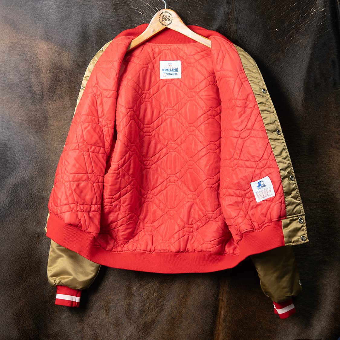 [105] 90s 스타터 USA 메이드 샌프란시스코 49ers 사틴 점퍼 상품이미지7