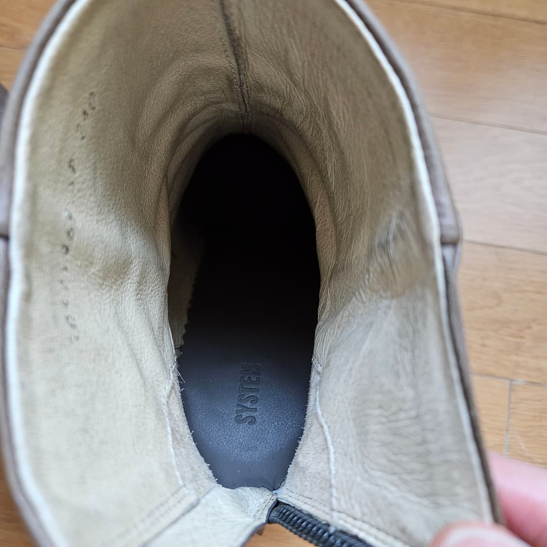 시스템 앵클 가죽 부츠 240mm 굽 9cm   상품이미지5