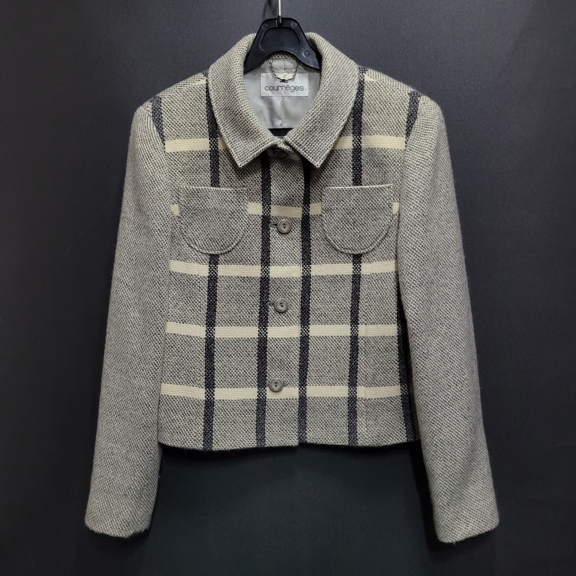 courreges 꾸레쥬 트위드 크롭 자켓 상품이미지1