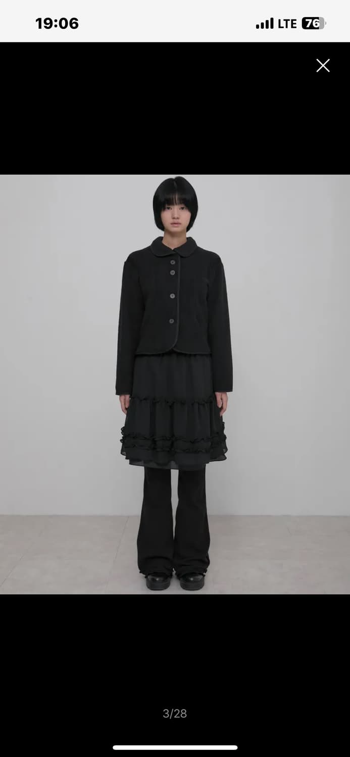 플레어업 스커트 팬츠 블랙 상품이미지1