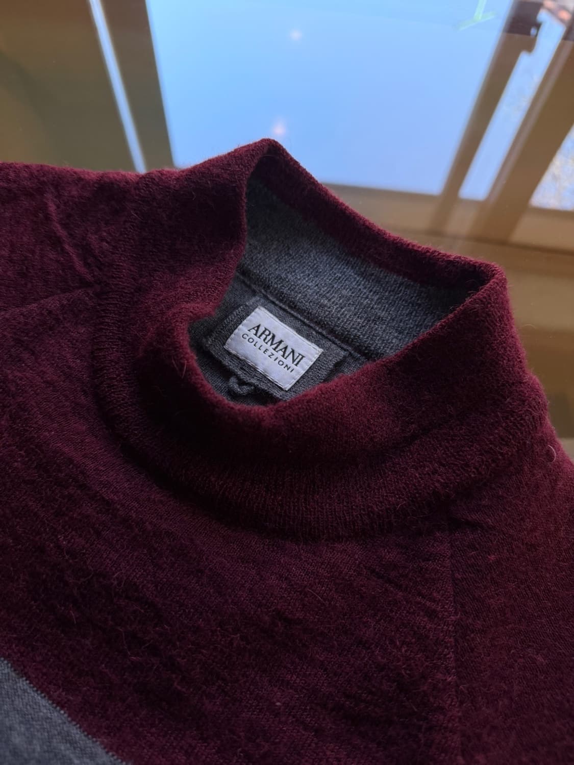 아르마니 꼴레지오니 모호크넥 니트 슬림100 상품이미지9