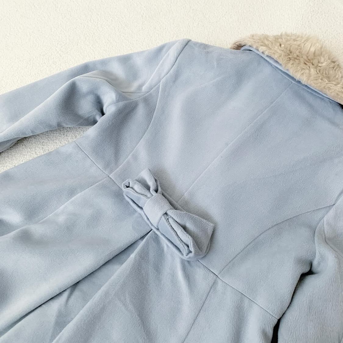 올리브 데 올리브 뮤트블루 리본 코트 상품이미지3