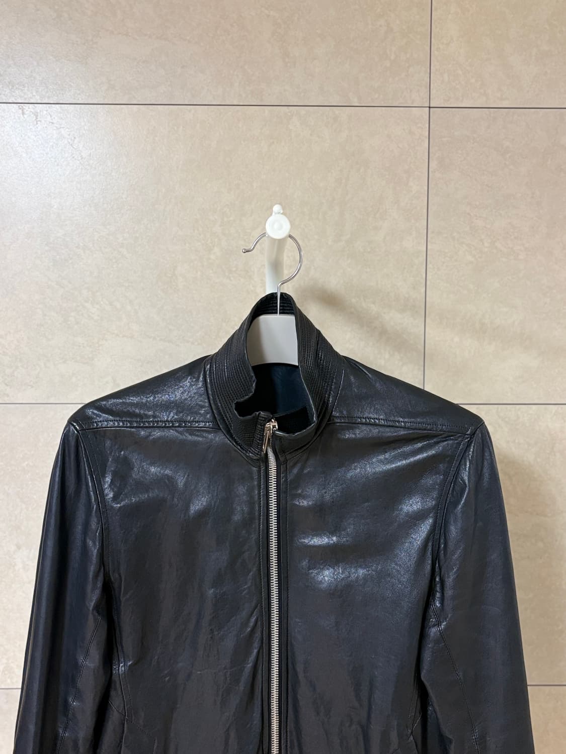 릭오웬스 하이넥 램스킨 자켓 상품이미지3